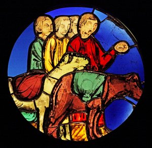 Viser Jakob og sønnene hans reiser til Egypt ex Ste Chapelle av French School