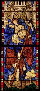 Viser St Christopher, opprinnelig fra en kirke i Köln av French School