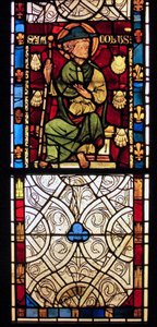 Viser St James: grisaille fra Chapelle du Chateau, Rouen? av French School