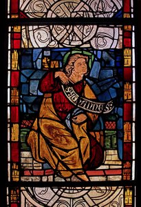 Viser St John: grisaille fra Chapelle du Chateau, Rouen? av French School