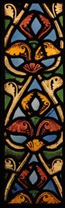 Viser et kantpanel (eks St Denis 1140-44?) av French School