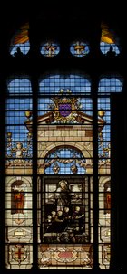 Viser sørvinduet i kapellet ved Chateau of Chantilly av French School