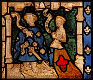 Viser to dører, opprinnelig fra Church of Betton, Bretagne av French School