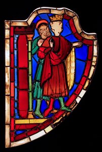 Viser to personer, ex Ste Chapelle (Bay C, Esther-vinduet) av French School