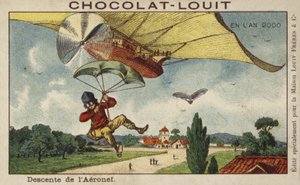 Stig ned fra et luftskip med fallskjerm i år 2000 av French School
