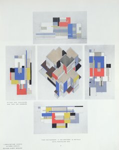 Design for an Hotel Particulier, illustrasjon i #39;L#39;Architecture Vivante#39;, utgaver Albert Morance, utgitt i Paris, høsten 1925 (farge litho) av French School