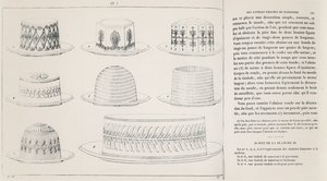 Design for makaroni pauker av Antonin Carême (gravering) av French School