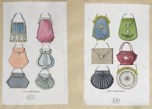 Design for skuldervesker, 1822 av French School