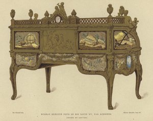 Skrivebord laget for kong Louis XV av Frankrike av Jean Henri Riesener, 1700-tallet