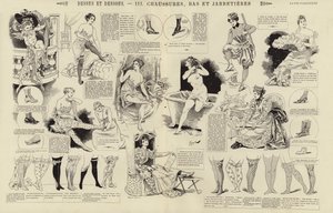 Dessus et dessous, Schuhe, Strümpfe und Strumpfbänder von French School