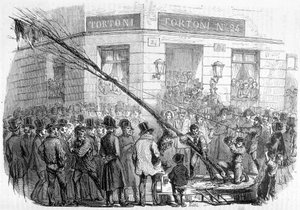 Ødeleggelse av Liberty Trees (feb.-mars 1850) - i "Contemporary History of France", Hachette, Paris av French School