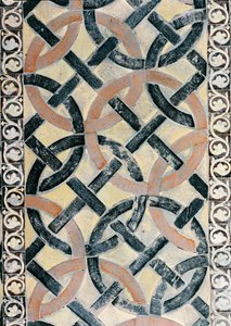 Detail of the pavement from the Chapelle de la Vierge (stone) av French School
