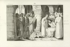 Detronisering av Childeric III, kongen av frankerne, 752 av French School