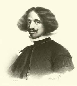 Diego Rodriguez de Silva y Velazquez, portrett (gravering) av French School