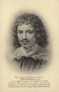 Diego Velasquez , spansk maler (lito) av French School