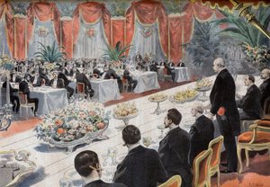 Middag for ledere av fransk handel og industri på Paris Bourse av French School