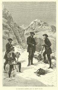 Doktor Lortet på Mont Blanc (gravering) av French School