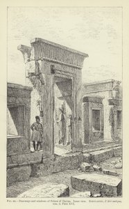 Døråpninger og vinduer til Palace of Darius, indre utsikt av French School