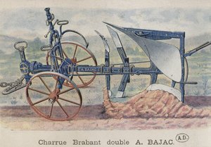 Dobbeltplog Brabant oppfunnet av Antoine Bajac, ca. 1900 av French School