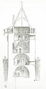 Tegning fra Dictionary of French Architecture fra det 11. til det 16. århundre, 1861 av French School