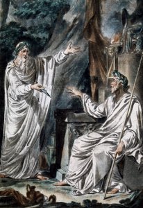 Druider, scenekostymer, gravering. Frankrike av French School