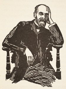 Durkheim, kopi av Boris Mestchersky (d.1957), illustrasjon fra Histoire de la Nation Francaise, Sciences, Volumes I & II, av Gabriel Hanotaux (1853-1944), 1924 av French School