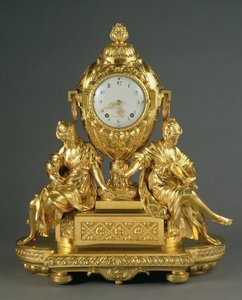 Tidlig Louis XVI Mantel Clock, ca. 1765 (ormolu) av French School