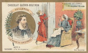 Edouard Pailleron (1834-1899) fransk dramatiker, poet og journalist, forfatter av "Le monde ou l'on s'ennuie", komedie i tre akter (1881) av French School