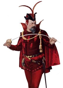 Edouard de Reszke i rollen som Mephistopheles - Edouard de Reszke (1853-1917) i rollen som Mephistopheles (Mephisto) i "" Faust""" - i "" Teatret"" fra 01.09.1905 av French School