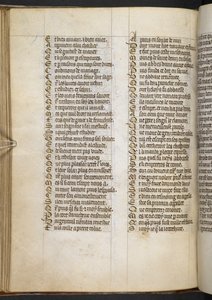 Egerton MS 881 f.65v, Guillaume de Lorris og Jean de Meun, Roman de la Rose (vellum) av French School