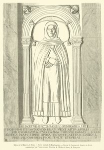 La Minerva kirke, Roma, gravstein til Fra Angelico (gravering) av French School
