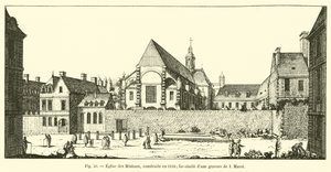 Minimes kirke, bygget i 1610; faksimile av en gravering av I Marot av French School