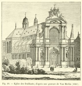 Feuillants kirke; etter en gravering av Van Merlin, 1660 av French School