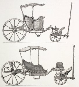 Franske vogner fra det attende århundre, 1875 av French School