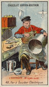 Elektrisk loddebolt (chromolitho) av French School