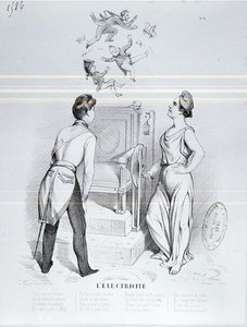 Elektrisitet, karikatur av 1848-revolusjonen av French School