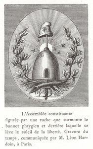 Emblem til den konstituerende forsamlingen, den franske revolusjonen av French School