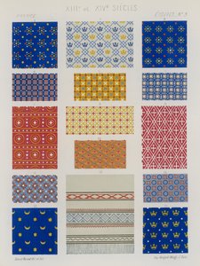 Broderte stoffer fra Frankrike fra 1200- og 1300-tallet av French School