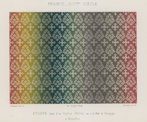 Broderte stoffer fra 1300-tallets Frankrike av French School