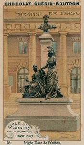 Emile Augier, dramatiker, 1820-1889, oppført Place de l