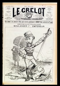 Keiser Boulanger den første, karikatur fra forsiden av Le Grelot, 29. mai 1887 av French School