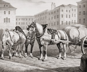 Engelske gårdshester, 1823 av French School