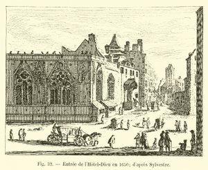 Inngang til Hotel-Dieu i 1650; ifølge Sylvester av French School