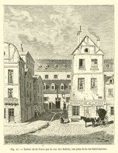 Inngang til La Force via rue des Ballets, utsikt tatt fra rue Saint-Antoine av French School