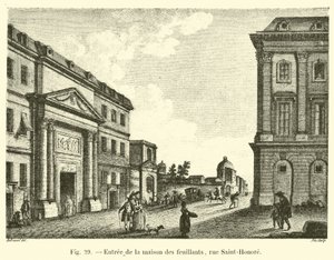 Inngang til feuillantenes hus, rue Saint-Honore av French School