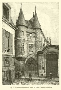 Inngang til det tidligere Hôtel de Guise, rue des Archives av French School