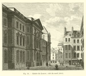 Inngang til Louvre, nordsiden, 1810 av French School