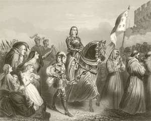Joan of Arcs inntreden i Orleans, 1429 av French School