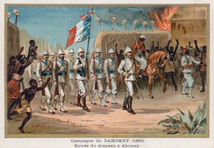 Inntreden av det franske flagget i Abomey av French School