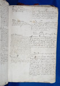 Oppføring i fengselsregisteret til Grand Chatelet of Francois Ravaillac, 1610 av French School